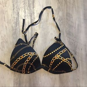 Top ONLY - Victoria’s Secret black gold chain top